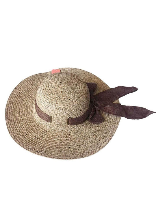 Fragola Γυναικείο Ψάθινο Καπέλο Floppy Μπεζ