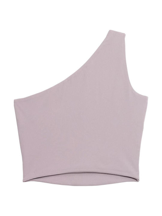 4F Damen Sportliches Crop Top Ärmellos Rosa