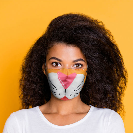 Puckator Reusable Face Covering Cutiemals Μάσκα Προστασίας Υφασμάτινη για Παιδιά Πορτοκαλί MASK14L 1τμχ