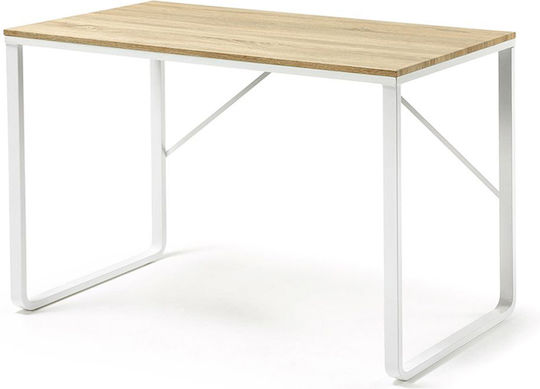 Schreibtisch Forma Holz White / Sonoma mit Metallbeinen 120x60x75cm
