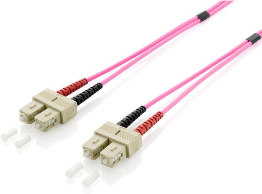 Equip Optical Fiber Cable SC-SC 0.5m Pink
