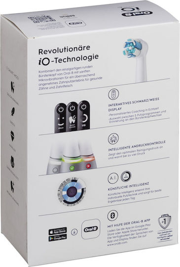 Oral-B iO Series 6 Ηλεκτρική Οδοντόβουρτσα με Αισθητήρα Πίεσης και Θήκη Ταξιδίου Grey Opal