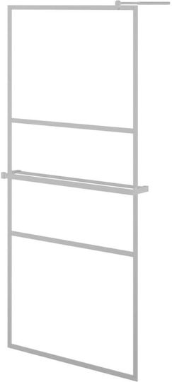 vidaXL Διαχωριστικό Ντουζιέρας 100x195cm Fabric Chrome vidaXL Διαχωριστικό Ντουζιέρας 100x195cm Fabric Chrome
