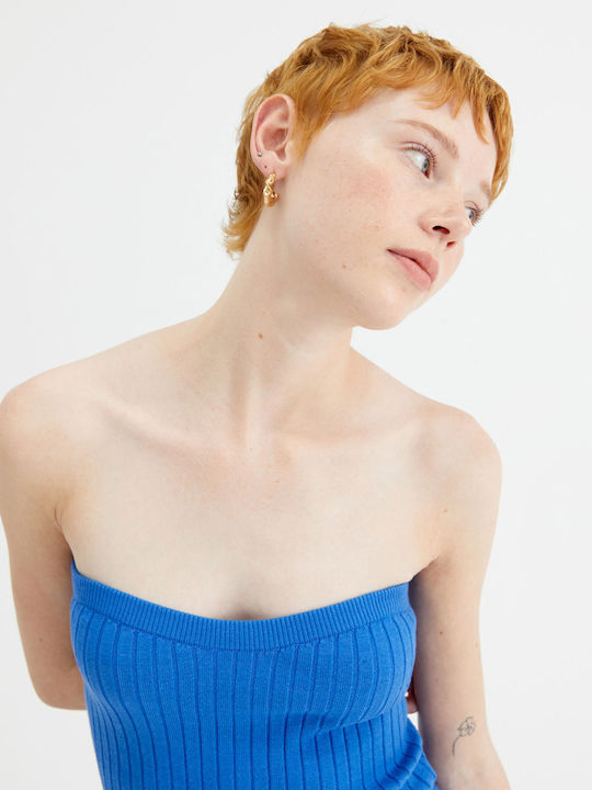 Γυναικεία Μπλούζα Strapless Μπλε
