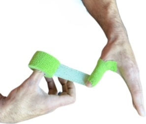Wodproof Gear HookGrip Weightlifting Tape Weightlifting Wristbands 2pcs 3.8cm x 4.5m Green