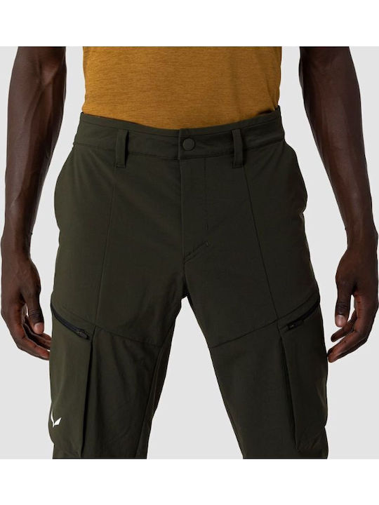 Salewa Puez Durastretch Ανδρικό Μακρύ Παντελόνι Πεζοπορίας Πράσινο