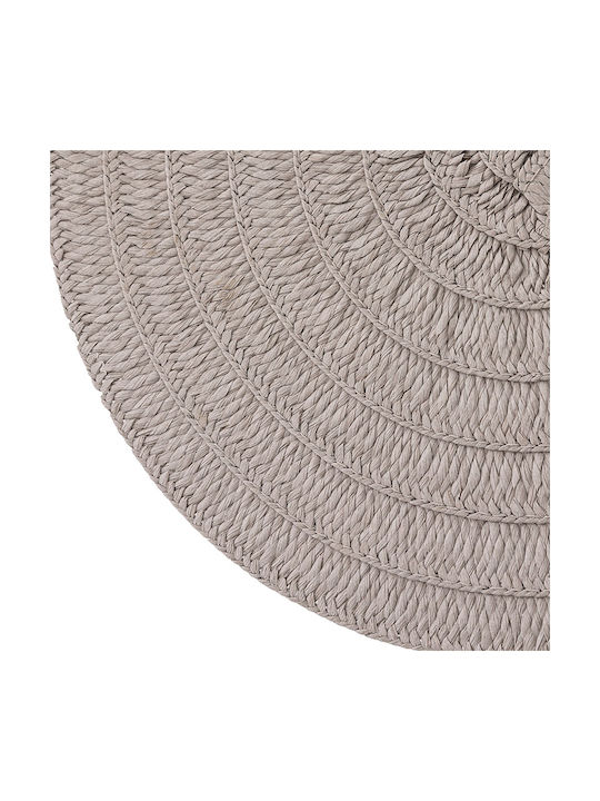 Round Wicker Placemat Gray 38cm