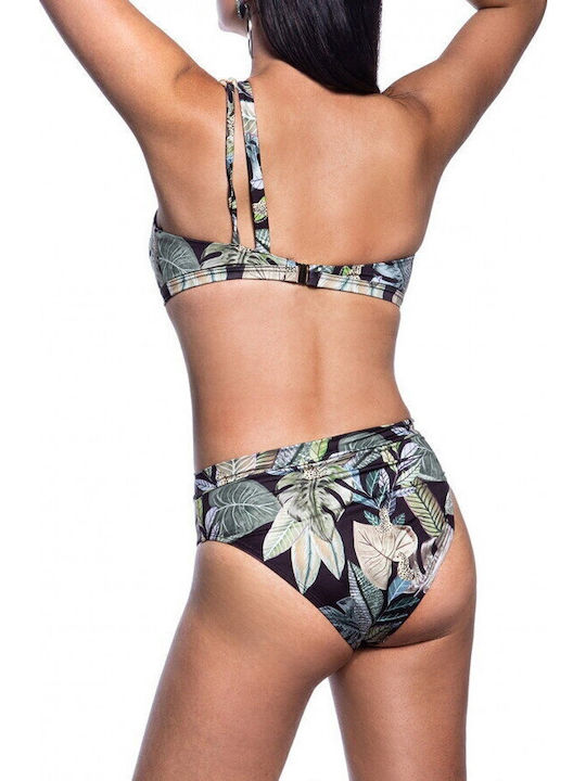 Beyond Chic Bikini Slip High Waist Khaki