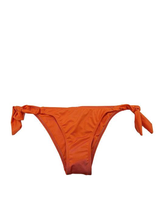 Bikini Slip mit Schnürchen Orange