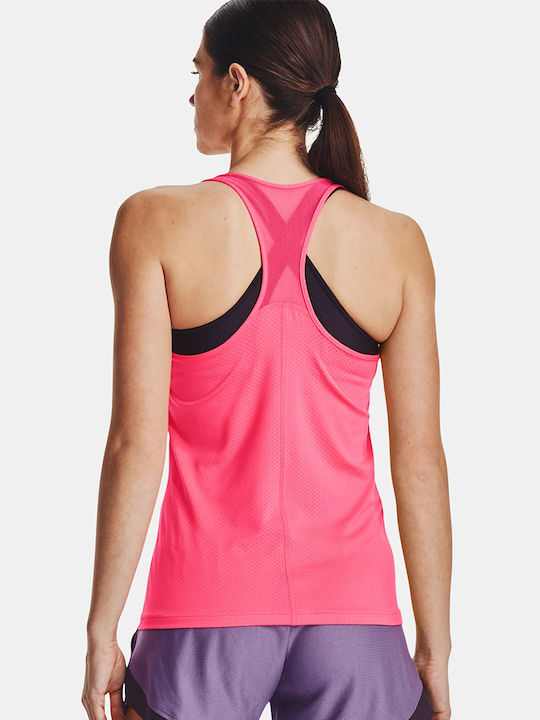 Under Armour HeatGear Racer Women's Athletic Cotton Blouse Sleeveless Fuchsia