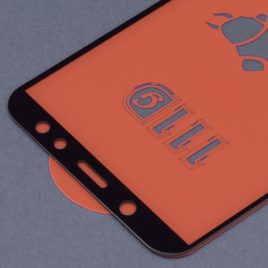 Techsuit 111D Пълно лепило Закалено стъкло за цялото лице Черен (Galaxy A6 2018)