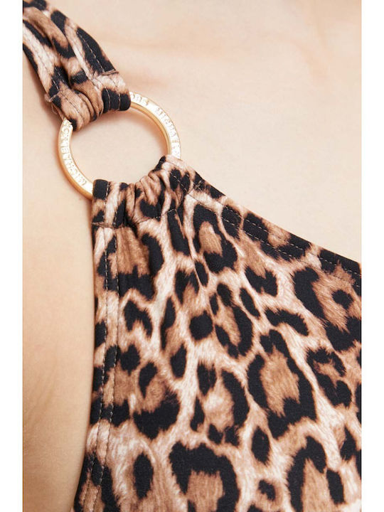 Costum De Baie Întreg Cu Pe Un Umăr Animal Print Animal Print
