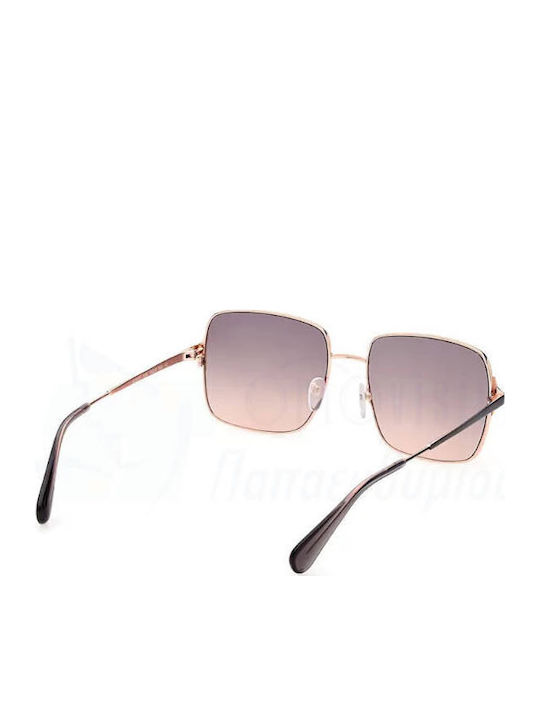 Max & Co Women's Sunglasses with Rose Gold Metal Frame and Pink Gradient Lens MO0072 33B