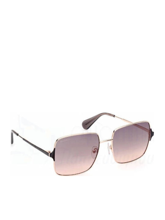 Max & Co Women's Sunglasses with Rose Gold Metal Frame and Pink Gradient Lens MO0072 33B