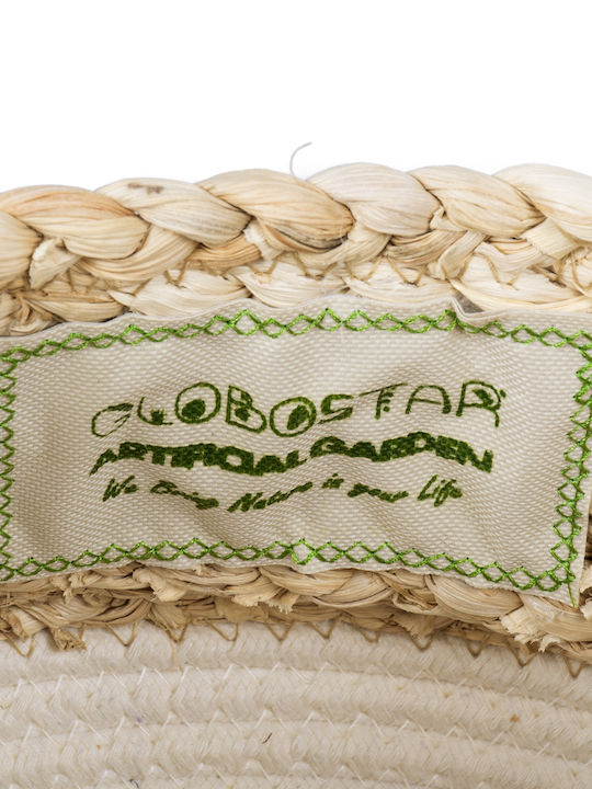 GloboStar KIMOLOS Planter Wicker White with Stand 22x22x26cm.