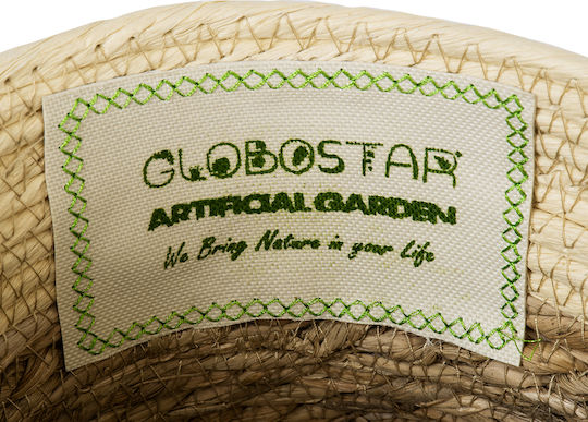 GloboStar MYKONOS Κασπώ Macrame Μπεζ με Βάση 25x25x19εκ.