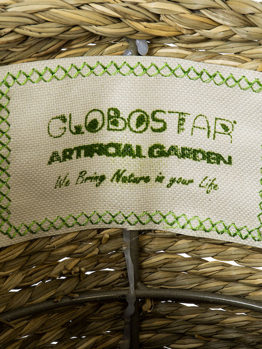 GloboStar THASSOS Übertopf Korbweide Beige 20x20x22εκ.