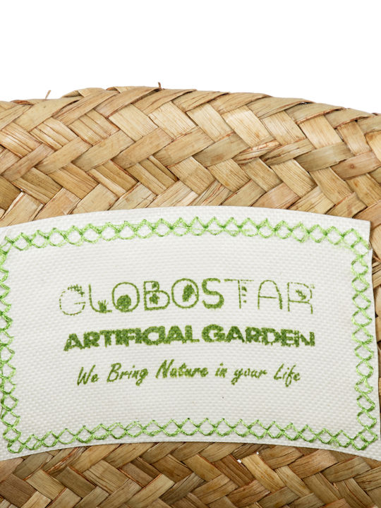 GloboStar Cecilia Übertopf Korbweide Beige mit Gestell 24x24x24εκ.