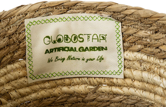 GloboStar KYTHIRA Саксия Слама Бежов 22x22x15εκ.
