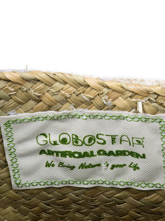 GloboStar MILOS Κασπώ Ψάθινο Μπεζ 32x32x28εκ.