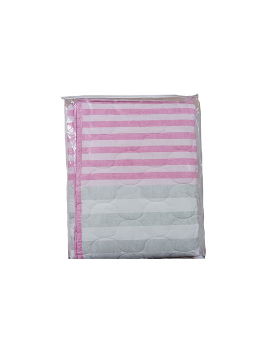 Charalambidis Textiles Ίριδα Κουβερλί Μονό από Βαμβάκι & Πολυεστέρα Ροζ 160x230cm