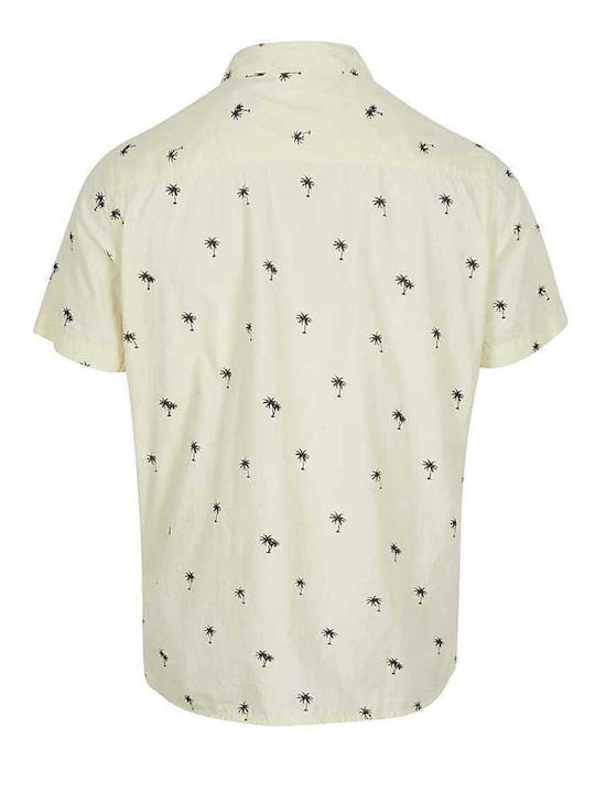 Kurzärmlig Baumwolle Hemd Beige