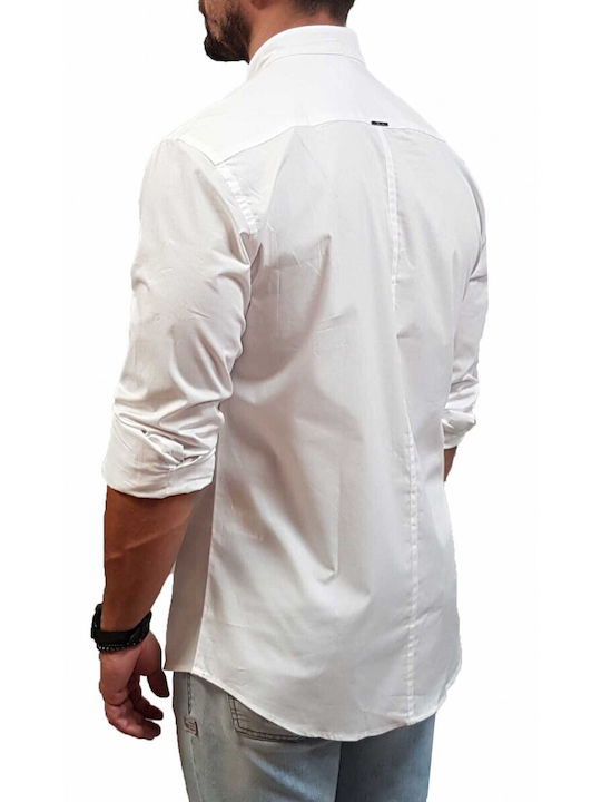 Vittorio Artist Men's Shirt Long Sleeve White