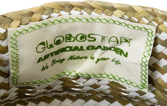 GloboStar Artificial Garden Symi Κασπώ Ψάθινο Μπεζ με Βάση 18x18x20εκ.
