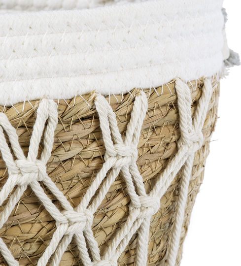 GloboStar Artificial Garden Sardinia Κασπώ Macrame Μπεζ με Βάση 25x25x20εκ.