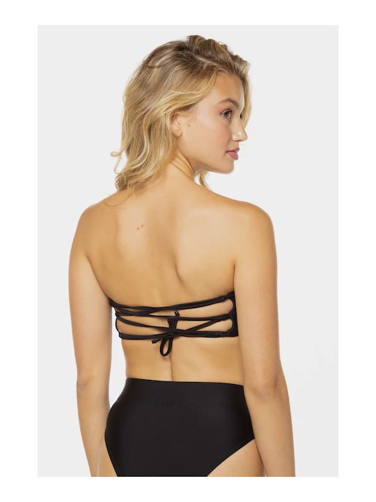 Letti Strapless Bikini Top Μαύρο