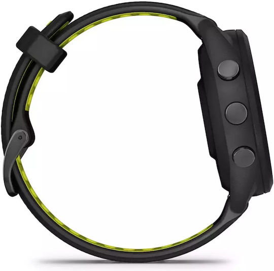 Garmin Forerunner 265s 42mm Waterproof Smartwatch with Heart Rate Monitor (Black/Amp Yellow)