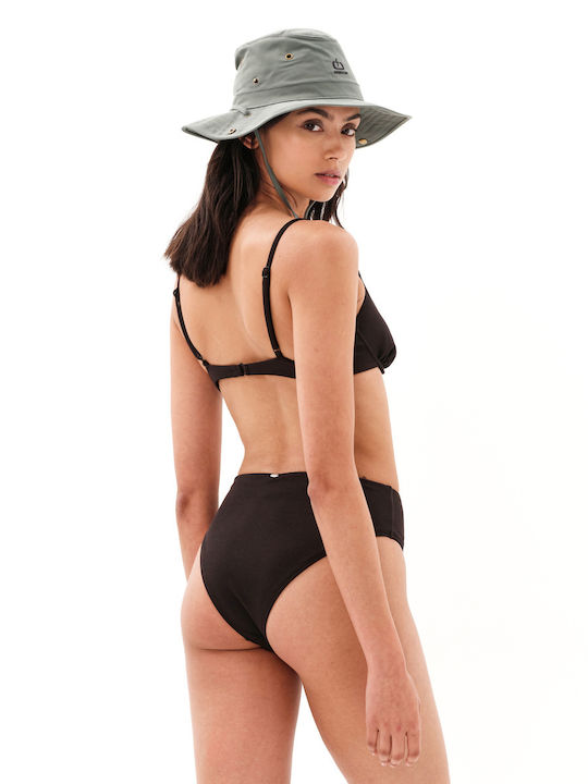 Set Bikini Ψηλόμεσο Μαύρο