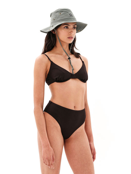 Set Bikini Ψηλόμεσο Μαύρο
