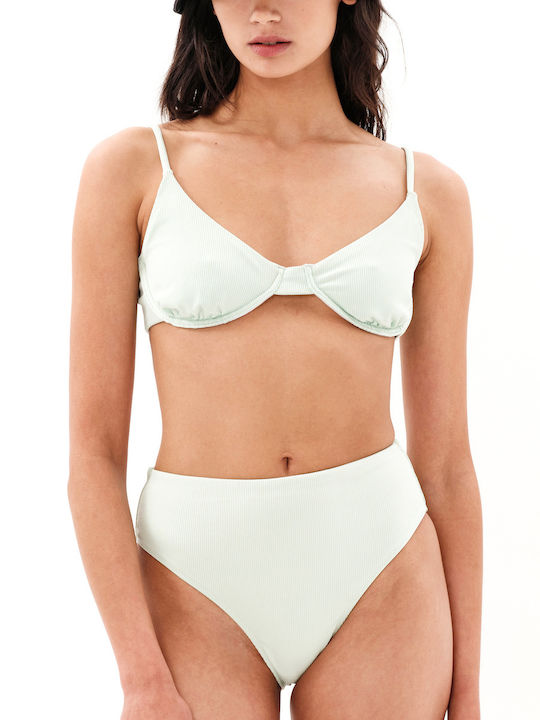 Underwire Bikini Set Bra & Slip Bottom 231.EW571.120 with Adjustable Straps Mint