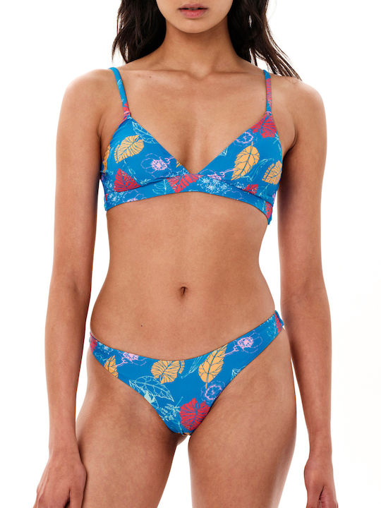 Bikini Set Triangle Top & Brazil Bottom 231.EW571.20 with Adjustable Straps Royal Blue