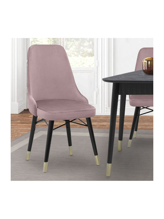 Venus Dining Room Velvet Chair Pink 53x48x95cm