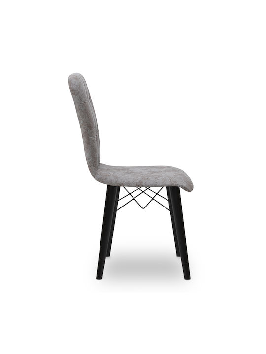 Palmira Dining Room Fabric Chair Gray 47x44x88cm