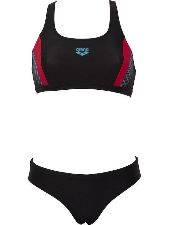 Sportlich Bikini-Set Schwarz