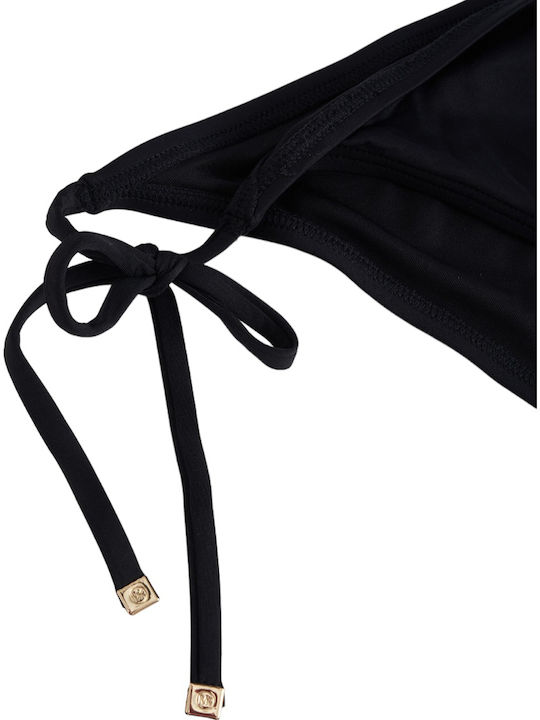 Bikinihosen Slip mit Schnürung Schwarz