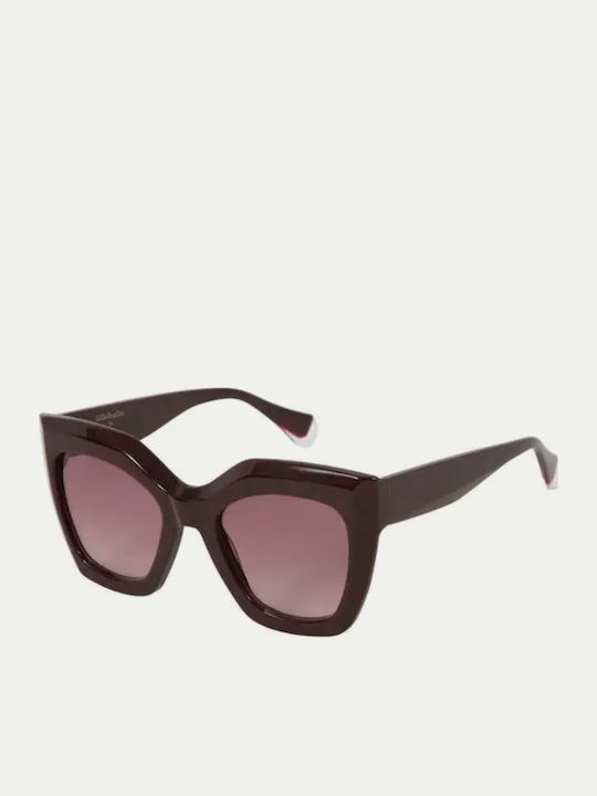 Gigi Barcelona Gigi Women's Sunglasses with Burgundy Plastic Frame and Burgundy Gradient Lens 6754/6