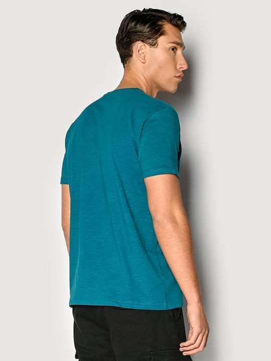 Brokers Jeans Men's Short Sleeve T-shirt Petrol Blue