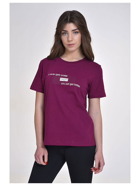 Target Γυναικείο Αθλητικό T-shirt Μωβ