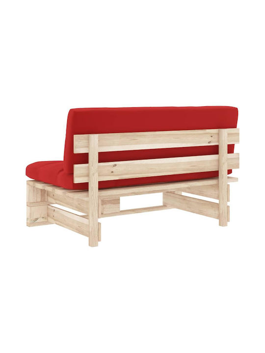 Two-Seater Sofa Outdoor from Pallets with Pillows 110x65x55cm