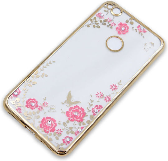 Senso Diamond Back Cover Σιλικόνης Χρυσό (Huawei P10 Lite)