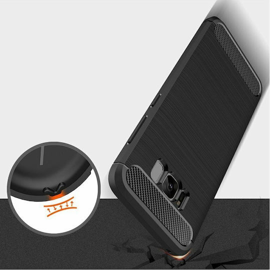 Techsuit Carbon Back Cover Silicone Black (Galaxy S8+)