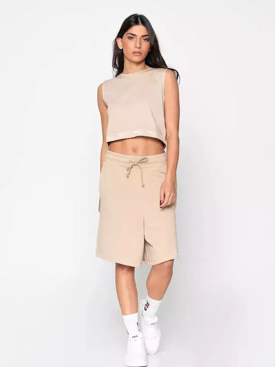 Cynthia Women's Sporty Bermuda Shorts Beige