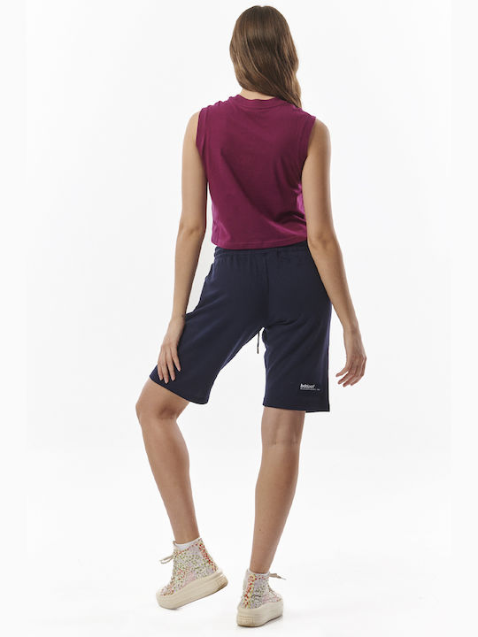 Body Action Women's Sporty Bermuda Shorts Navy Blue