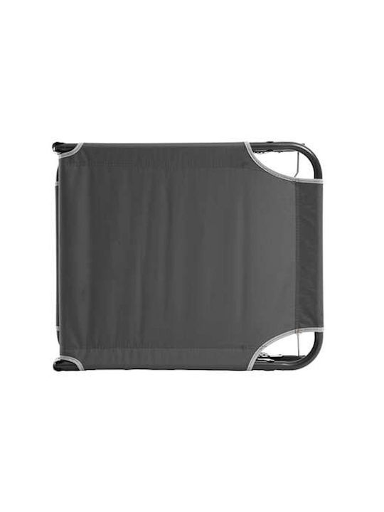 Șezlong Metalic Neka cu Material Textilene Gri 172x55x27cm