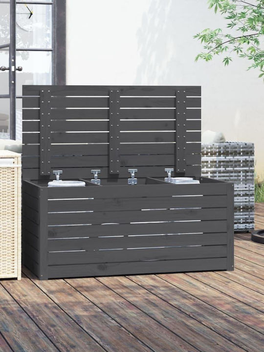 vidaXL Outdoor Storage Box Gray L101xW50.5xH46.5cm