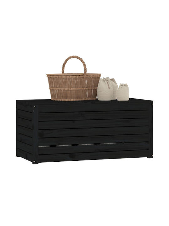 vidaXL Cutie de depozitare pentru exterior Lemn Negru L101xW50.5xH46.5buc